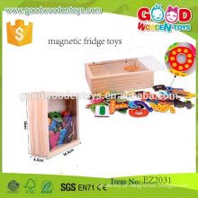 2015 novo item OEM colorido madeira DIY alfabeto brinquedos magnéticos frigorífico brinquedos EZ2031